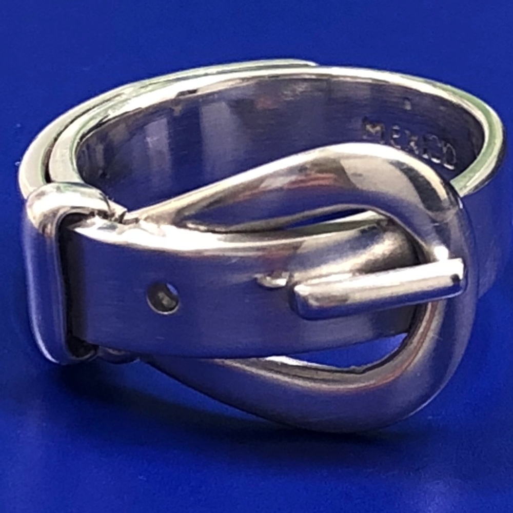 Belt-design Sterling Ring